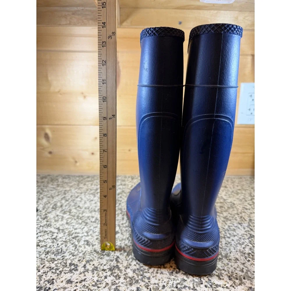 Northerner Mens Blue Rubber Rain Boots Waterproof Tall Made in USA Knee High